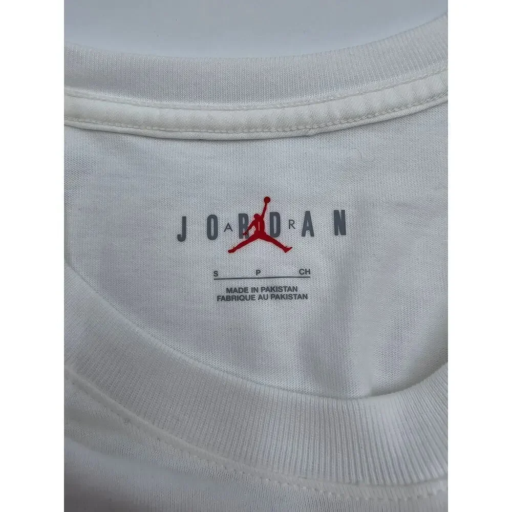 Jordan Sport Men's S White Logo Ribbed Cuffs Long Sleeve T-Shirt NWT